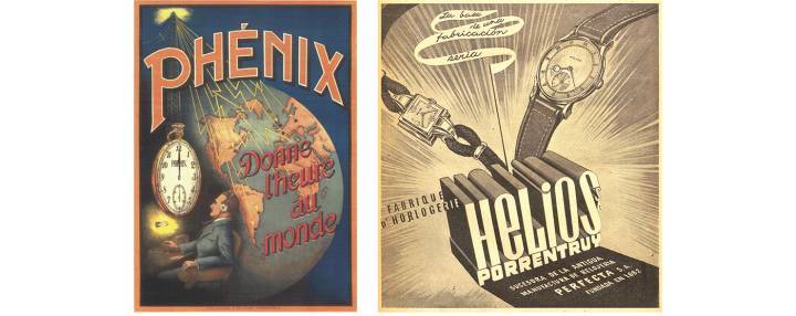 Publicité Helios parue en 1945 dans La Revista Relojera / Europa Star