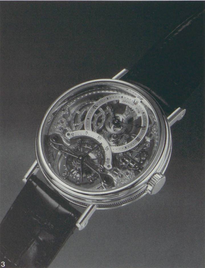 A la Foire de Bâle en 1993, Breguet présente un Régulateur Tourbillon Squelette, illustré par Europa Star dans son numéro 2/1993.