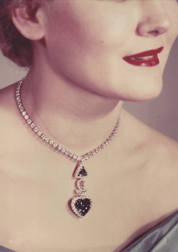 Le diamant Blue Heart, vers 1953