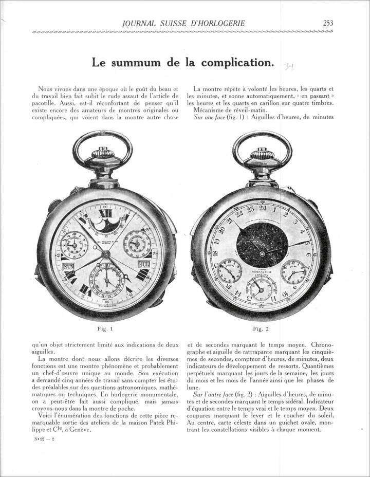La «Graves», qu'on ne nomme pas encore ainsi, dans le Journal Suisse d'Horlogerie en 1932.