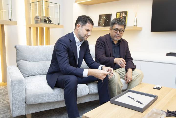 Elie Bernheim, CEO de Raymond Weil, avec Masayuki Hirota