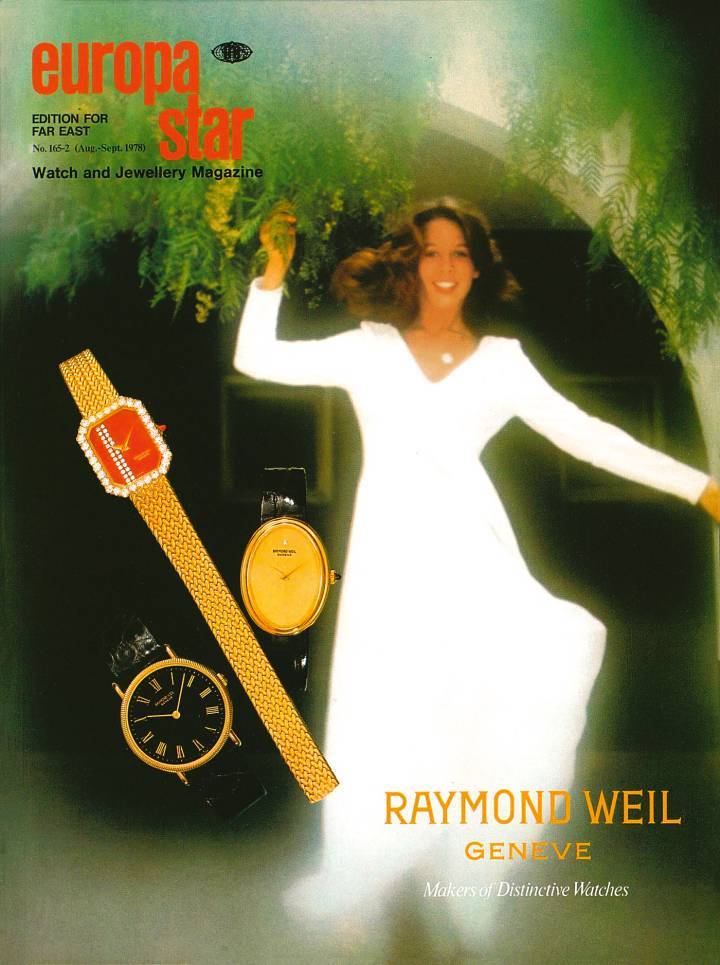La première couverture de Raymond Weil dans Europa Star Eastern Jeweler and Watchmaker, 1978/02.