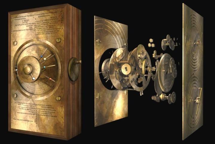 La machine d'Anticythère, une calculette astronomique mue par une manivelle, est le plus ancien mécanisme à engrenages connu.