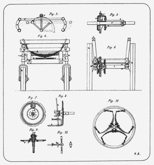  1828: Onésiphore Pecqueur imagine un mécanisme qui régule les forces motrices en permettant aux deux roues d'un même essieu de tourner à des vitesses différentes. C'est l'invention du différentiel.