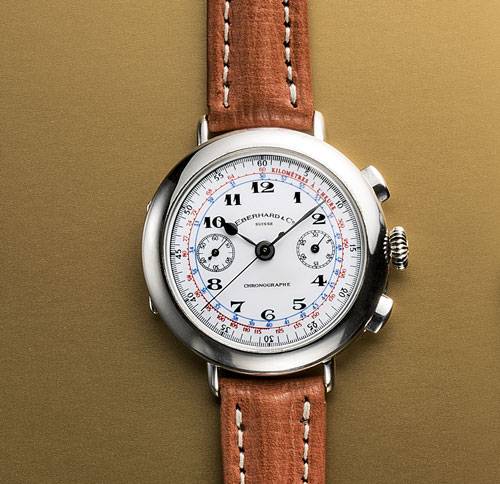 Années 1980. CHRONO MARINE. Eberhard & Co. est une des premières marques à relancer le chronographe mécanique.