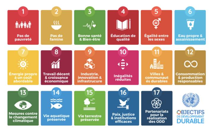 Les Objectifs de Développement Durable (ODD) des Nations Unies, qui inspirent le nouveau modèle.