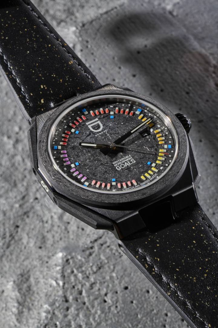 La nouvelle montre d'ID Genève, la United Nations Sustainable Development Goals Timepiece, en collaboration avec l'ONU.
