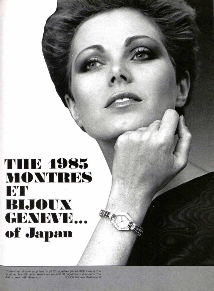 Le salon genevois au Japon en 1985. En plein essor de l'horlogerie japonaise, il fallait oser...
