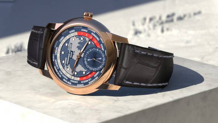 La Classic Worldtimer Manufacture est pour la première fois habillée d'un boîtier en or rose 18 carats cette année, en édition limitée à 88 pièces.