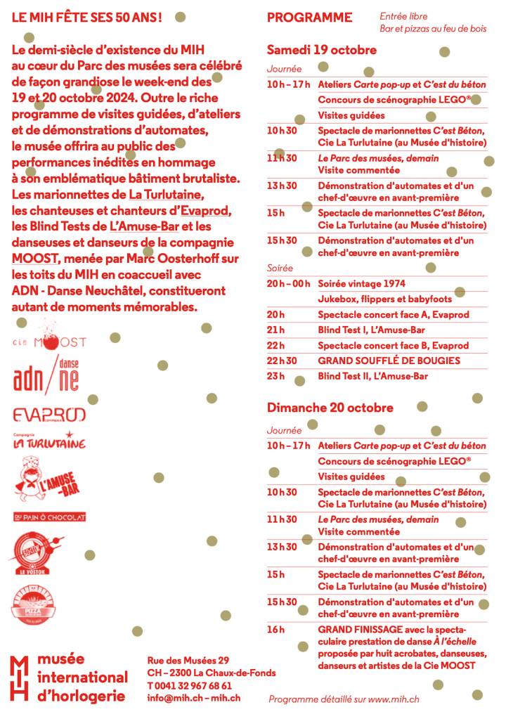Le MIH fête ses 50 ans ce week-end à La Chaux-de-Fonds
