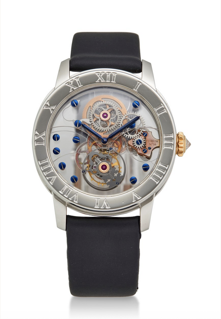 Corum Platinum Skeletonized Tourbillon Saphir: le tout premier tourbillon réalisé par Concepto.