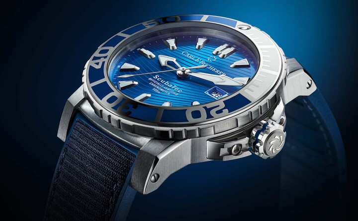 La ScubaTec Maldives est la quatrième montre lancée par Carl F. Bucherer en partenariat avec le Manta Trust depuis 2017. 