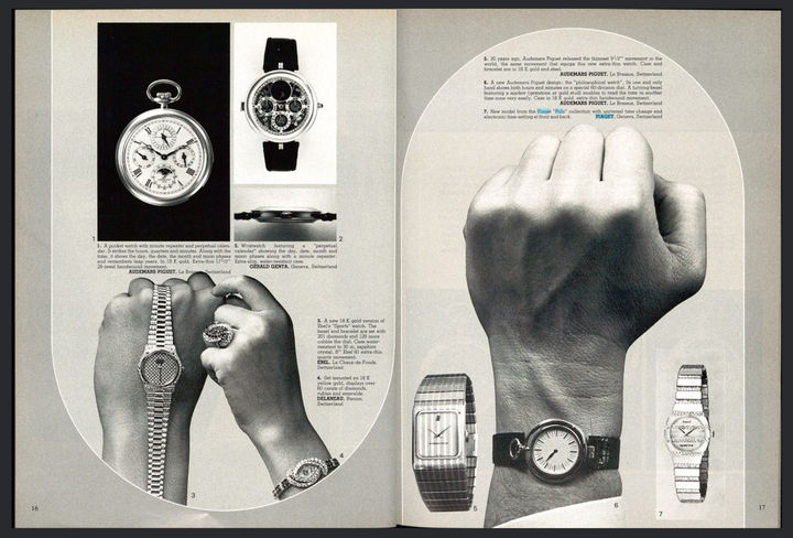 La toute nouvelle Piaget Polo, ici introduite en 1982 dans les colonnes d'Europa Star, aux côtés d'autres icônes de cette époque faste, qui continue de fortement influencer la création horlogère contemporaine.