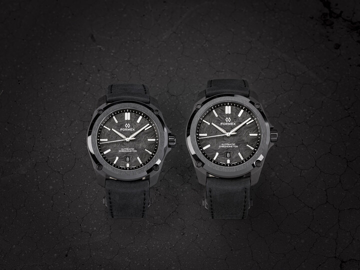 Explorant de nombreux matériaux, Formex mise aussi sur l'ultra-légèreté pour l'Essence Leggera, avec sa boite en carbone et céramique. Comme sur les autres modèles de la marque, son bracelet est équipé d'une boucle déployante brevetée qui permet un micro-réglage fin sur le poignet.