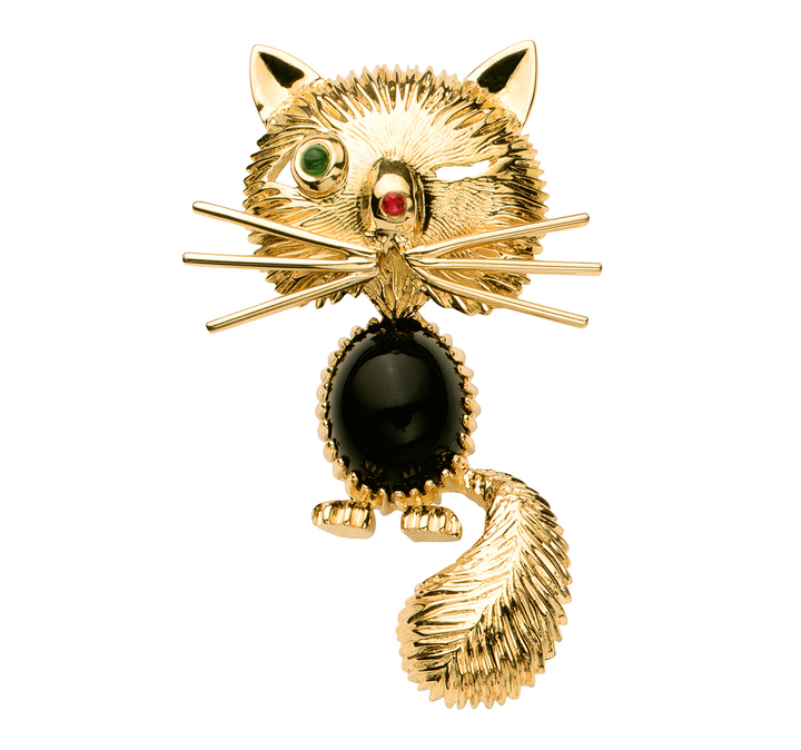 Clip Chat Malicieux (2007) et Clip Griffon (1960), Collection Van Cleef & Arpels