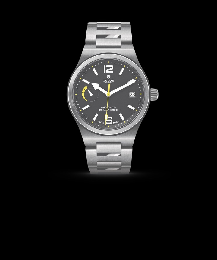 La Tudor North Flag, premier modèle avec un calibre Kenissi, introduite à Baselworld en 2015.