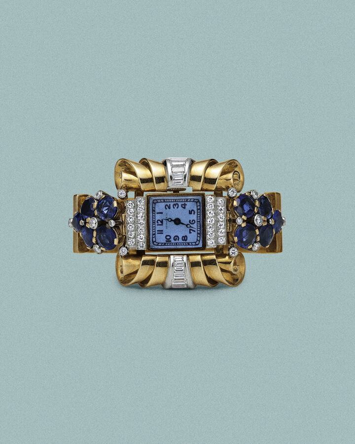 Une sélection de modèles d'archive de la «première ère horlogère» de Tiffany & Co, datant respectivement de 1889, 1895, 1924 et 1939.