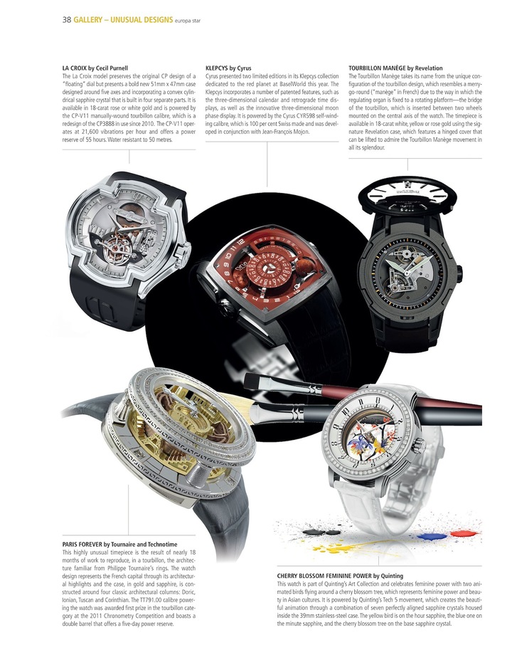 La planète rouge, Mars, inspire cette version de la Klepcys présentée en 2012 par Cyrus à Baselworld.
