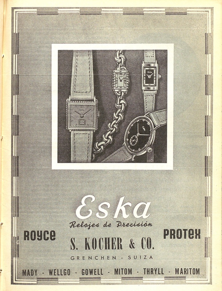 Annonce pour Eska dans notre édition pour l'Amérique latine, 1943.