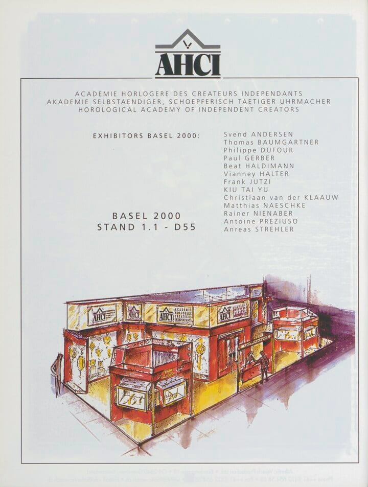 Le stand de l'AHCI à Bâle en 2000