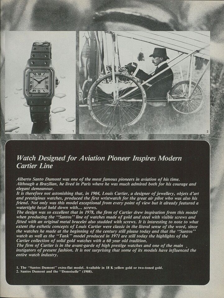 Le modèle Santos-Dumont a été lancé en 1904 par Cartier. 