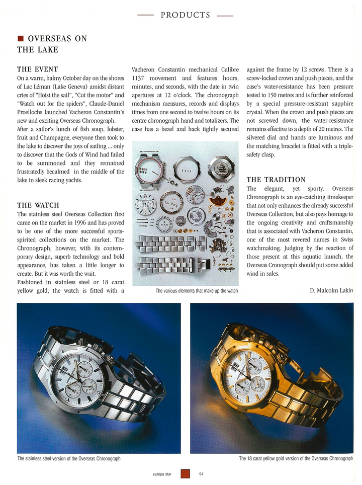 L'Overseas Chronograph sortie en 1999
