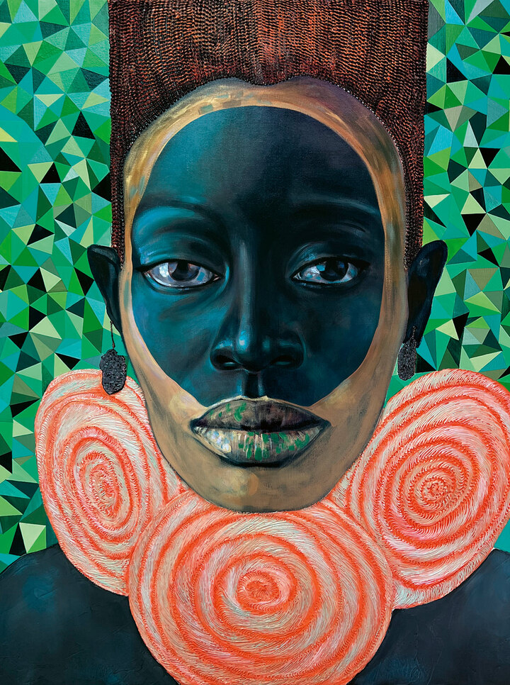 Dayamí Hayek, «Imago», 2023, technique mixte, 130 x 150 cm